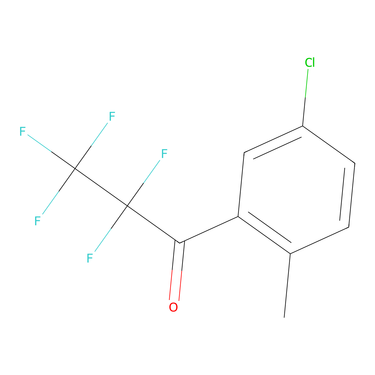 3'-Chloro-6'-methyl-2,2,3,3,3-pentafluoropropiophenone molecular structure, CAS 1352224-05-5