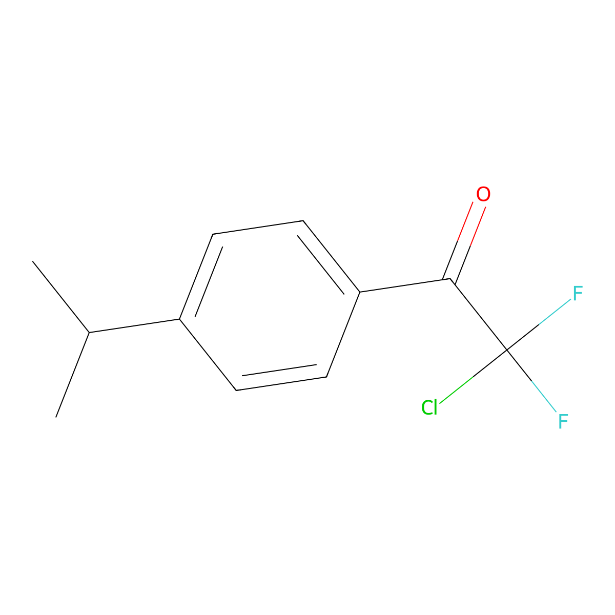 2-Chloro-2,2-difluoro-1-(4-iso-propylphenyl)ethanone molecular structure, CAS 1352224-23-7