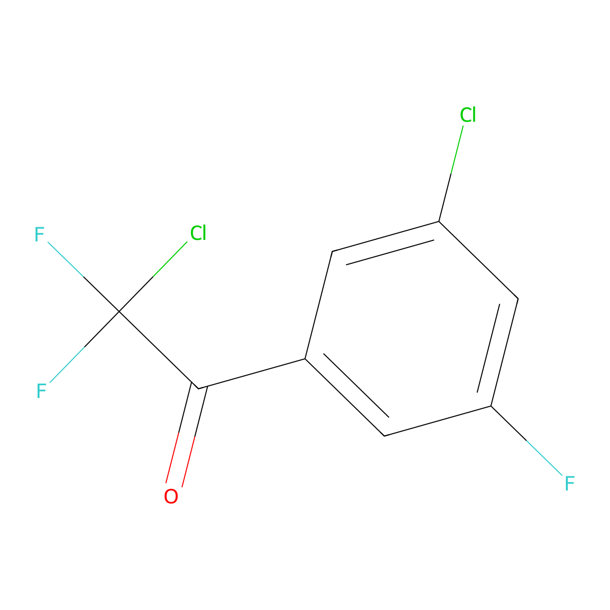 2-Chloro-1-(3-chloro-5-fluorophenyl)-2,2-difluoroethanone molecular structure, CAS 1352224-41-9