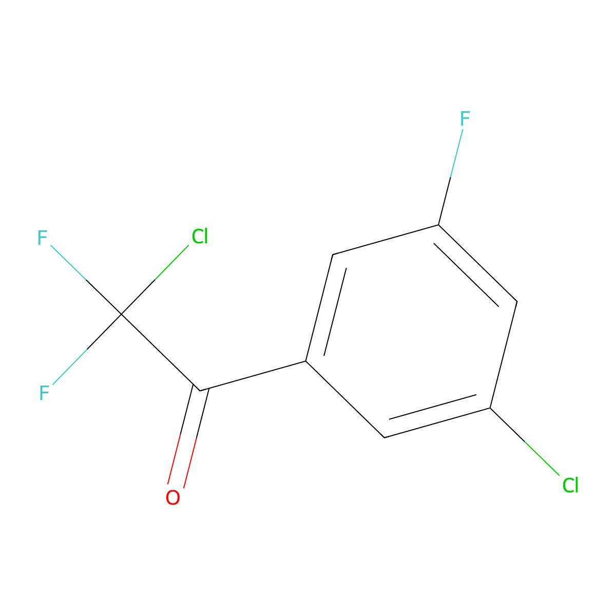 2-Chloro-1-(3-chloro-5-fluorophenyl)-2,2-difluoroethanone molecular structure, CAS 1352224-41-9