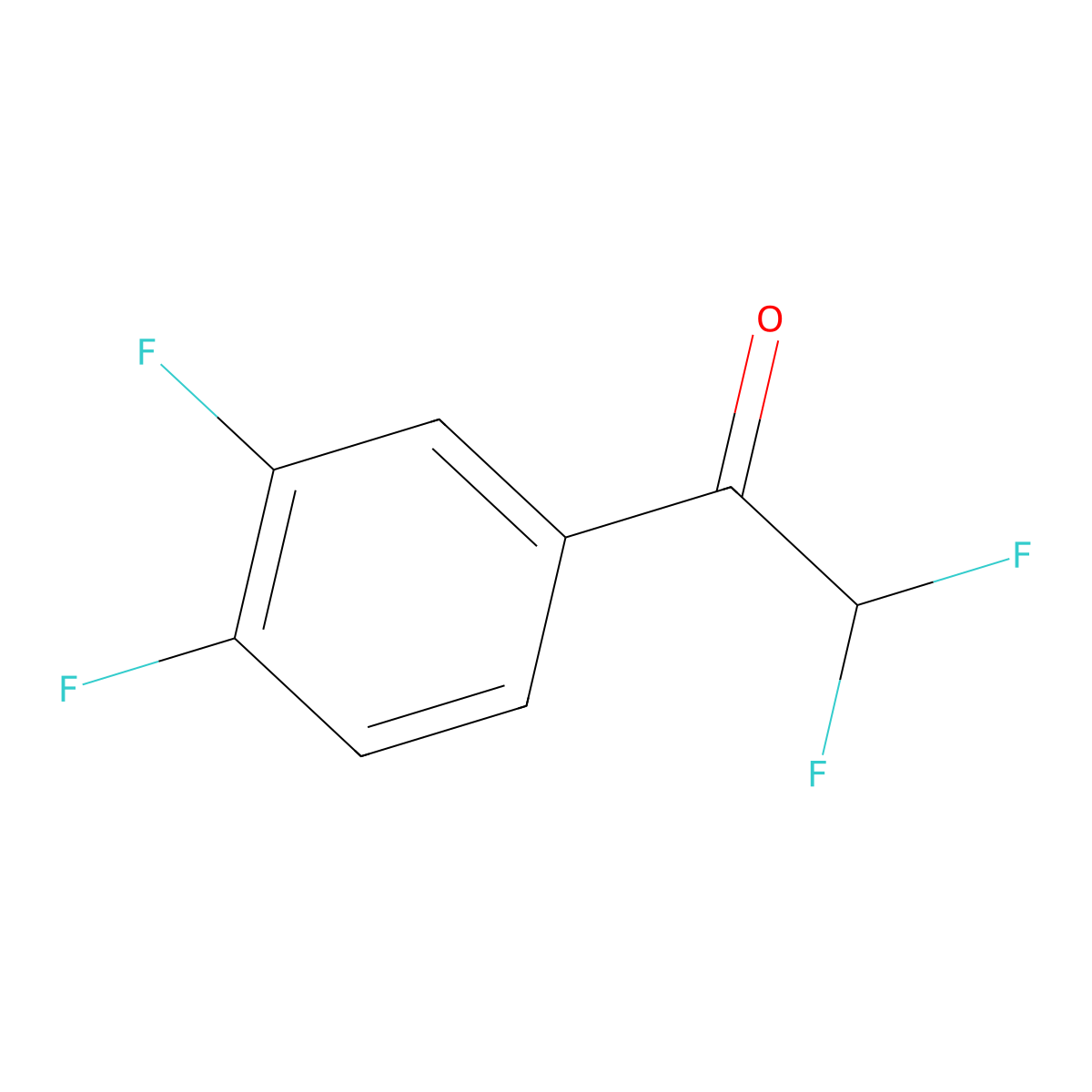 1-(3,4-Difluorophenyl)-2,2-difluoroethanone molecular structure, CAS 1352224-43-1