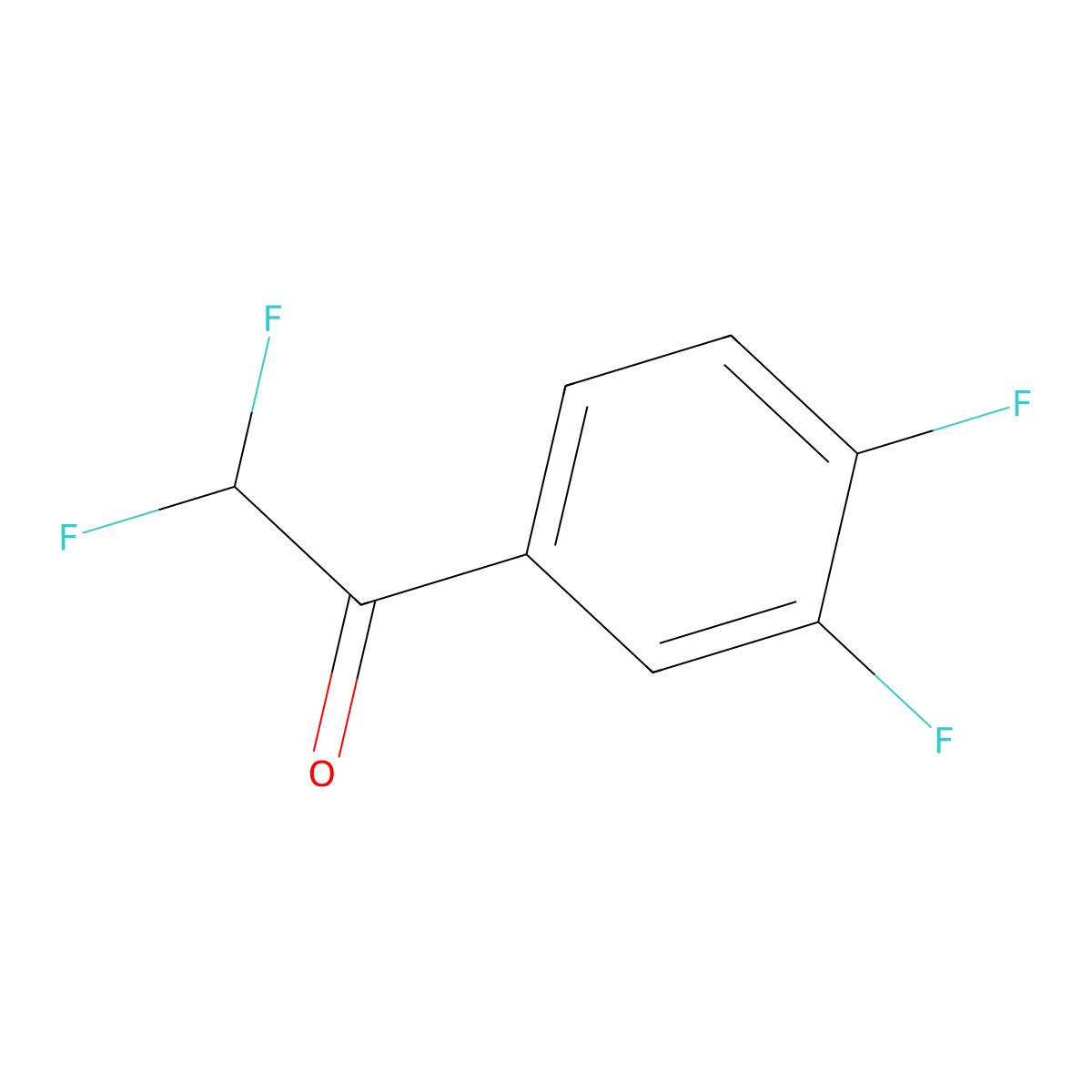 1-(3,4-Difluorophenyl)-2,2-difluoroethanone molecular structure, CAS 1352224-43-1