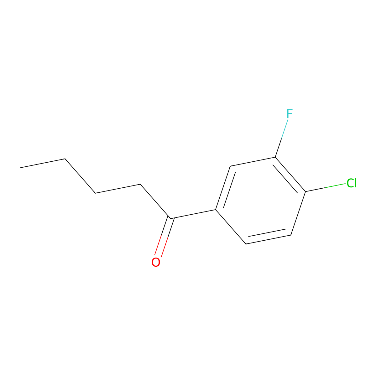 1-(4-Chloro-3-fluorophenyl)pentan-1-one molecular structure, CAS 1352224-73-7