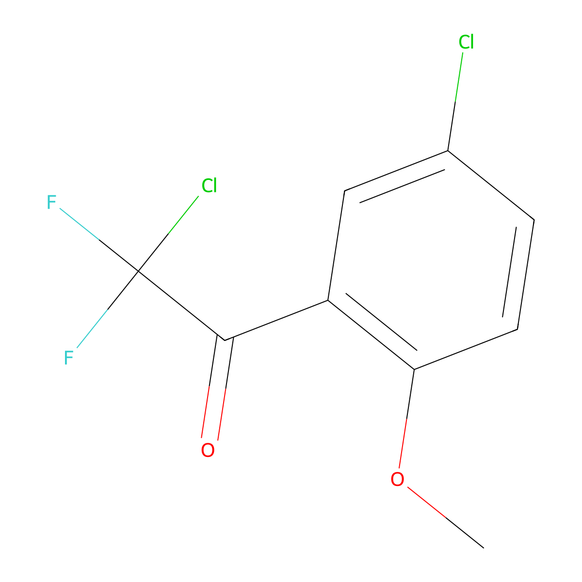 2-Chloro-1-(5-chloro-2-methoxyphenyl)-2,2-difluoroethanone molecular structure, CAS 1352224-79-3