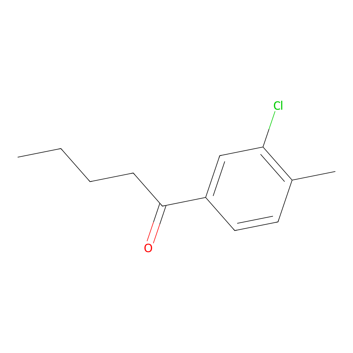 1-(3-Chloro-4-methylphenyl)pentan-1-one molecular structure, CAS 1352224-88-4