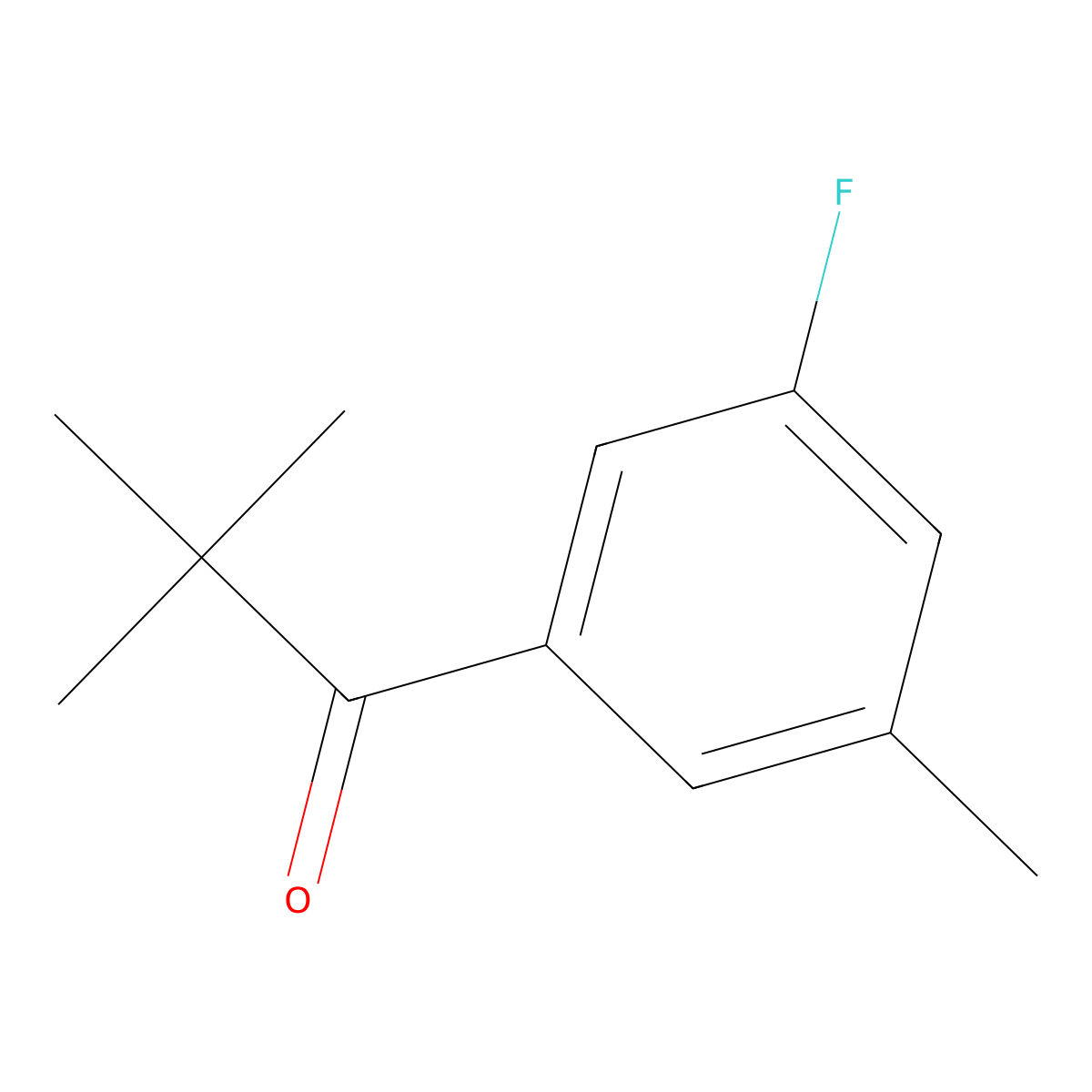 1-(3-Fluoro-5-methylphenyl)-2,2-dimethyl-1-propanone molecular structure, CAS 1352225-05-8