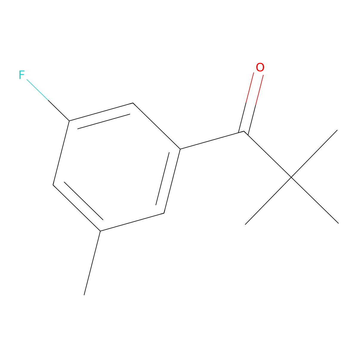 1-(3-Fluoro-5-methylphenyl)-2,2-dimethyl-1-propanone molecular structure, CAS 1352225-05-8