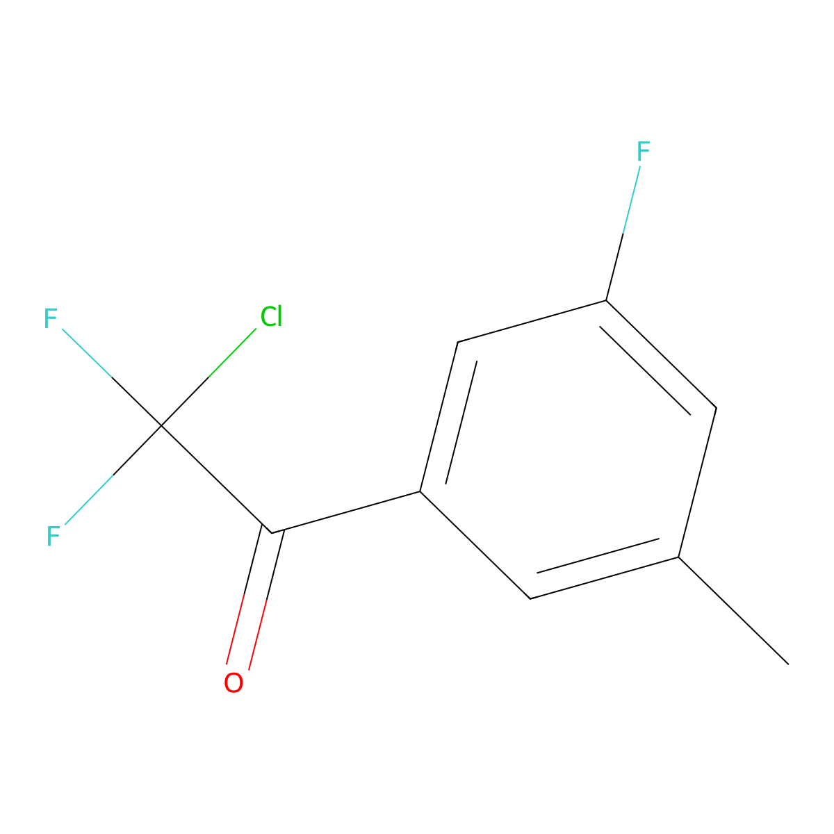 2-Chloro-2,2-difluoro-1-(3-fluoro-5-methylphenyl)ethanone molecular structure, CAS 1352225-22-9
