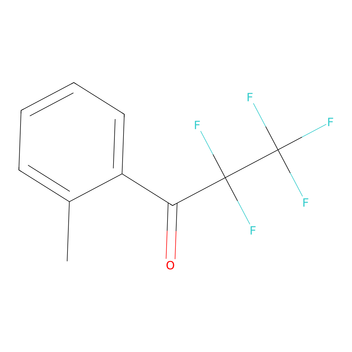 2,2,3,3,3-Pentafluoro-1-(2-methylphenyl)-1-propanone molecular structure, CAS 1352225-45-6