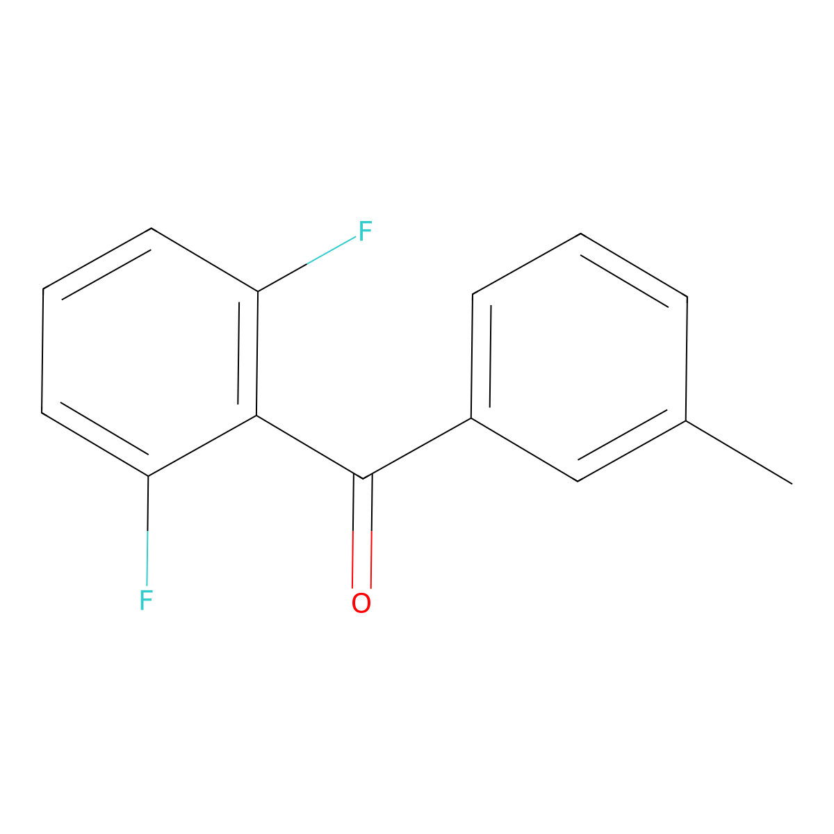 (2,6-Difluorophenyl)(3-methylphenyl)methanone molecular structure, CAS 1352225-61-6