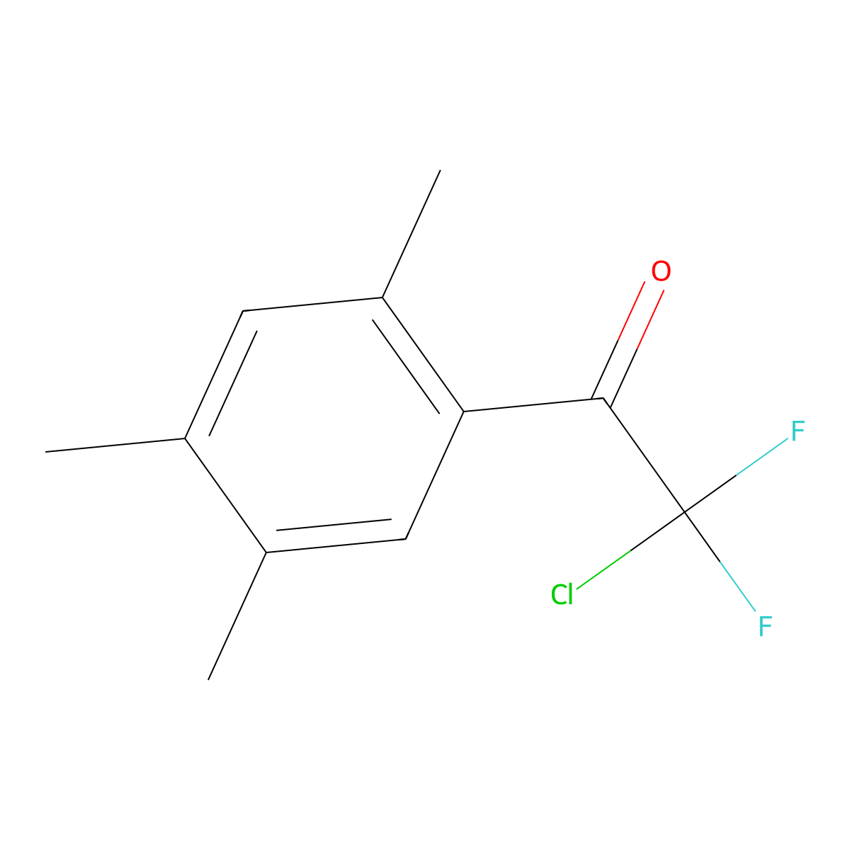 2-Chloro-2,2-difluoro-1-(2,4,5-trimethylphenyl)ethanone molecular structure, CAS 1352226-10-8