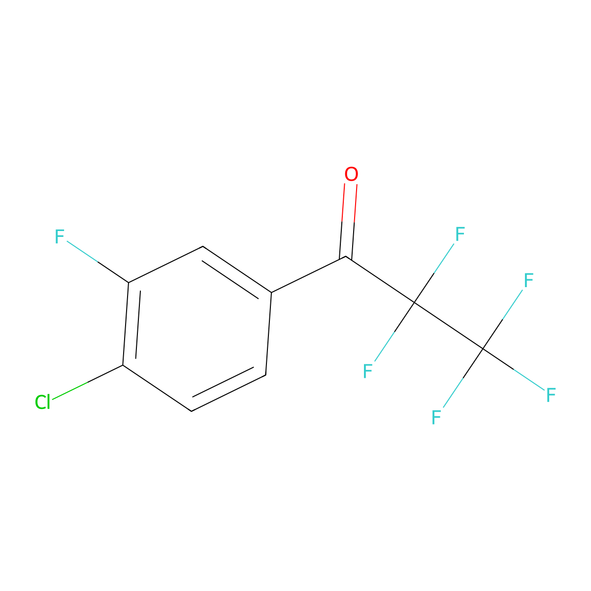 4'-Chloro-2,2,3,3,3,3'-hexafluoropropiophenone molecular structure, CAS 1352226-79-9