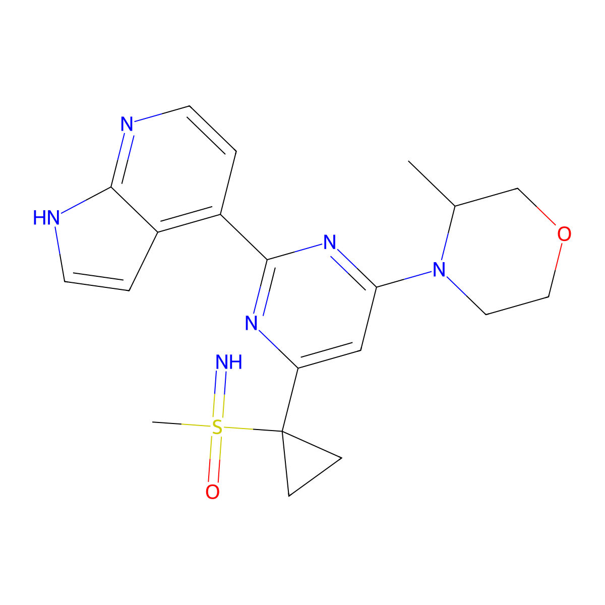 (S)-Ceralasertib molecular structure, CAS 1352226-87-9