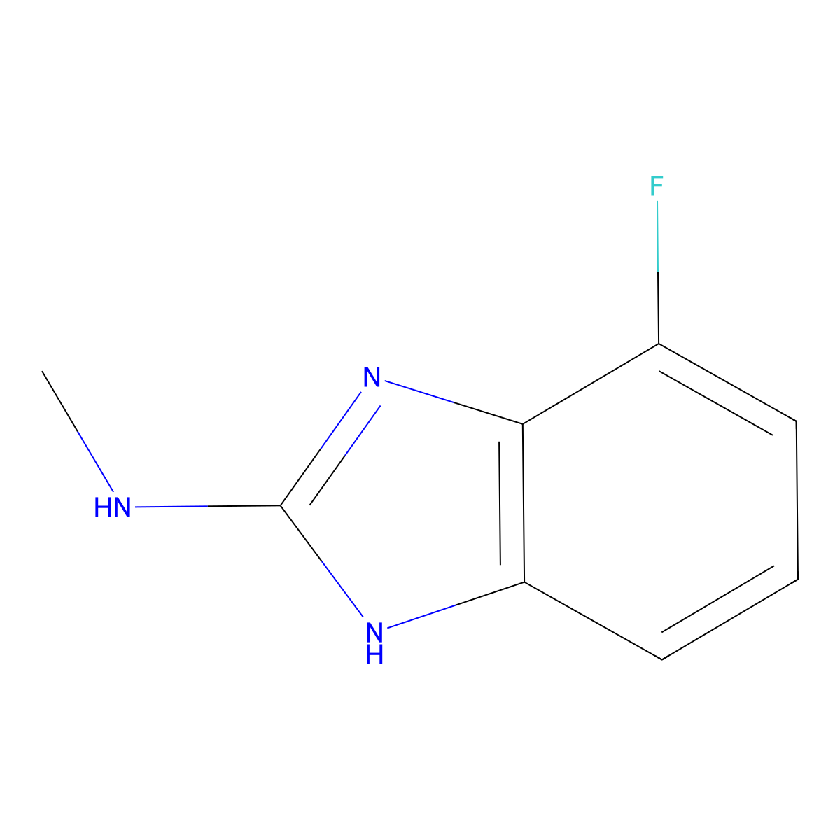 7-Fluoro-N-methyl-1H-benzo[d]imidazol-2-amine molecular structure, CAS 1352227-22-5