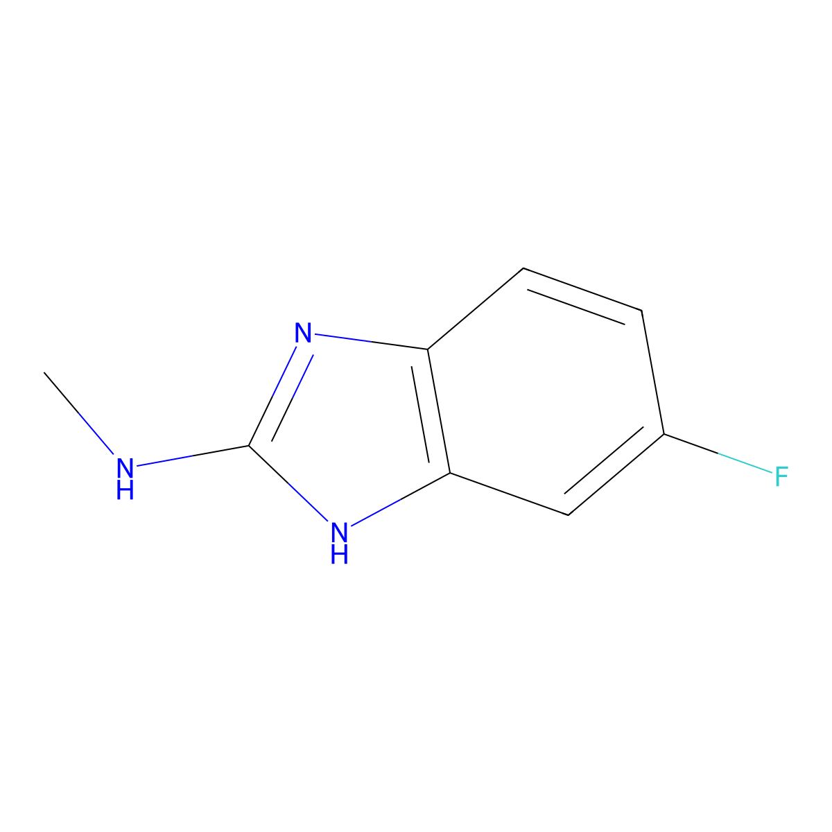 6-fluoro-N-methyl-1H-1,3-benzodiazol-2-amine molecular structure, CAS 1352227-31-6