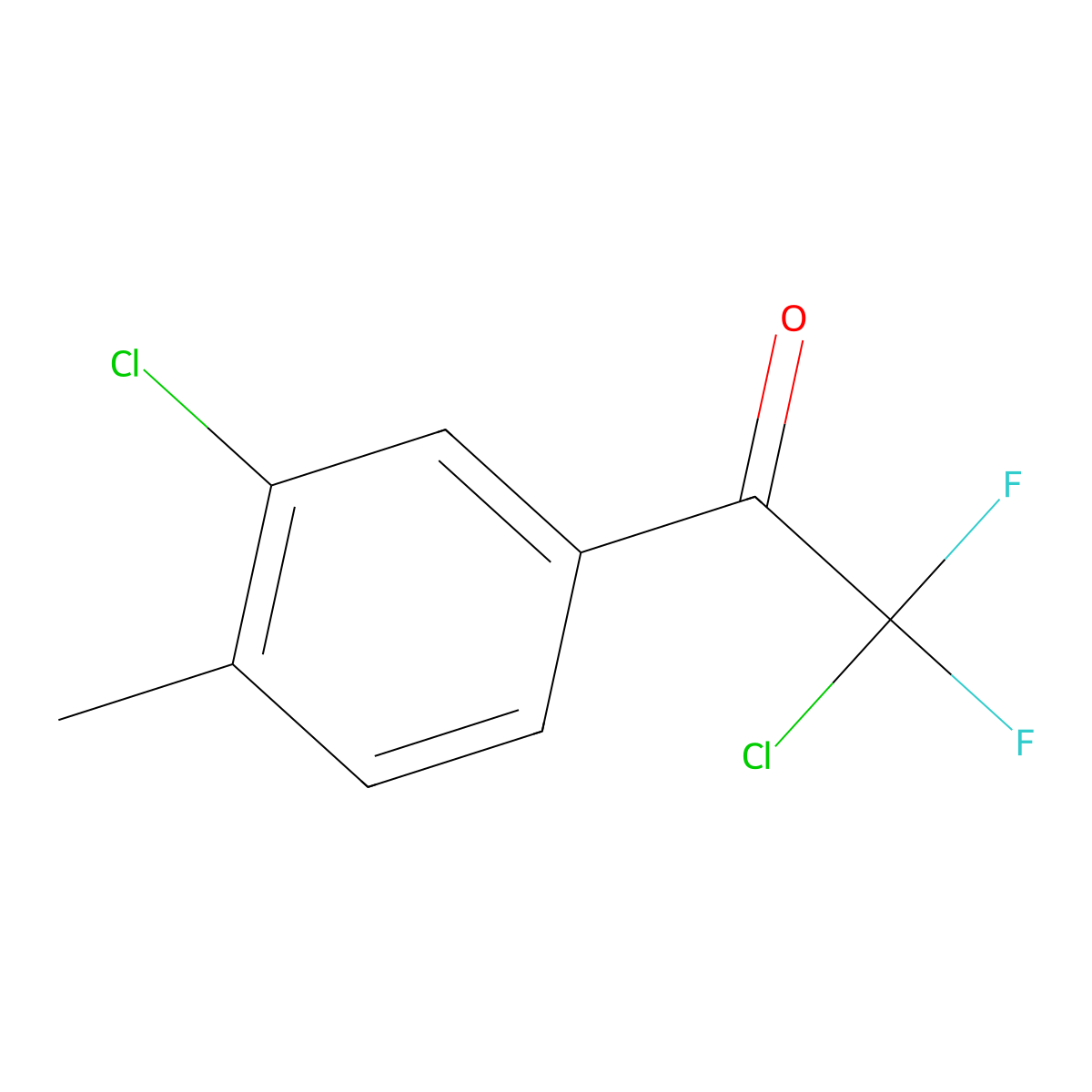 2-Chloro-1-(3-chloro-4-methylphenyl)-2,2-difluoroethanone molecular structure, CAS 1352231-84-5