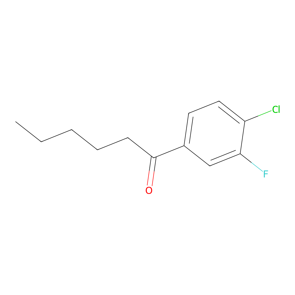 1-(4-Chloro-3-fluorophenyl)hexan-1-one molecular structure, CAS 1352231-90-3