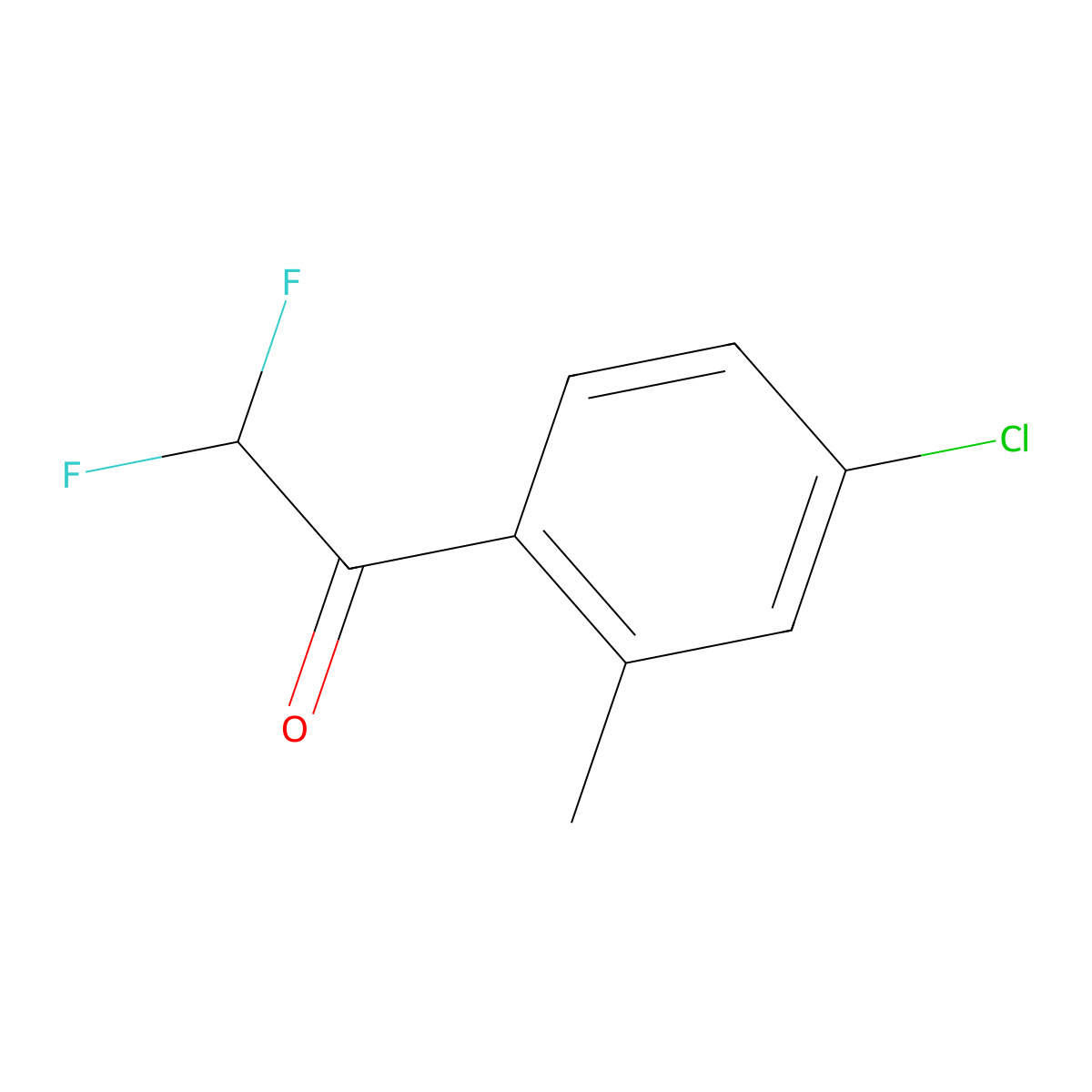1-(4-Chloro-2-methylphenyl)-2,2-difluoroethanone molecular structure, CAS 1352231-97-0
