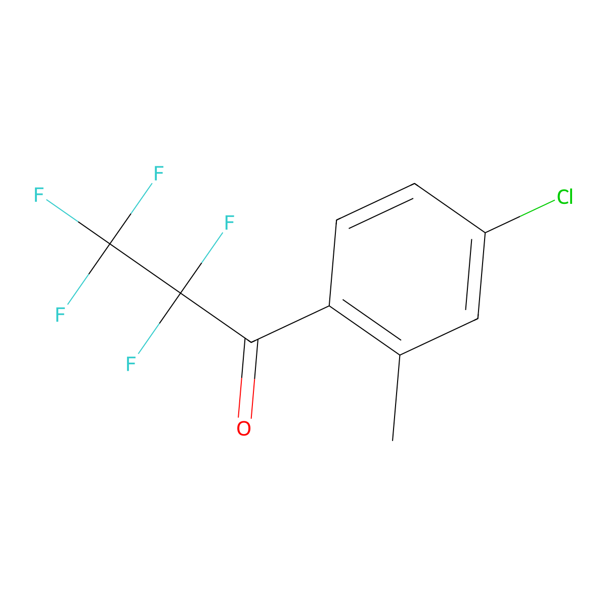 4'-Chloro-2'-methyl-2,2,3,3,3-pentafluoropropiophenone molecular structure, CAS 1352231-99-2