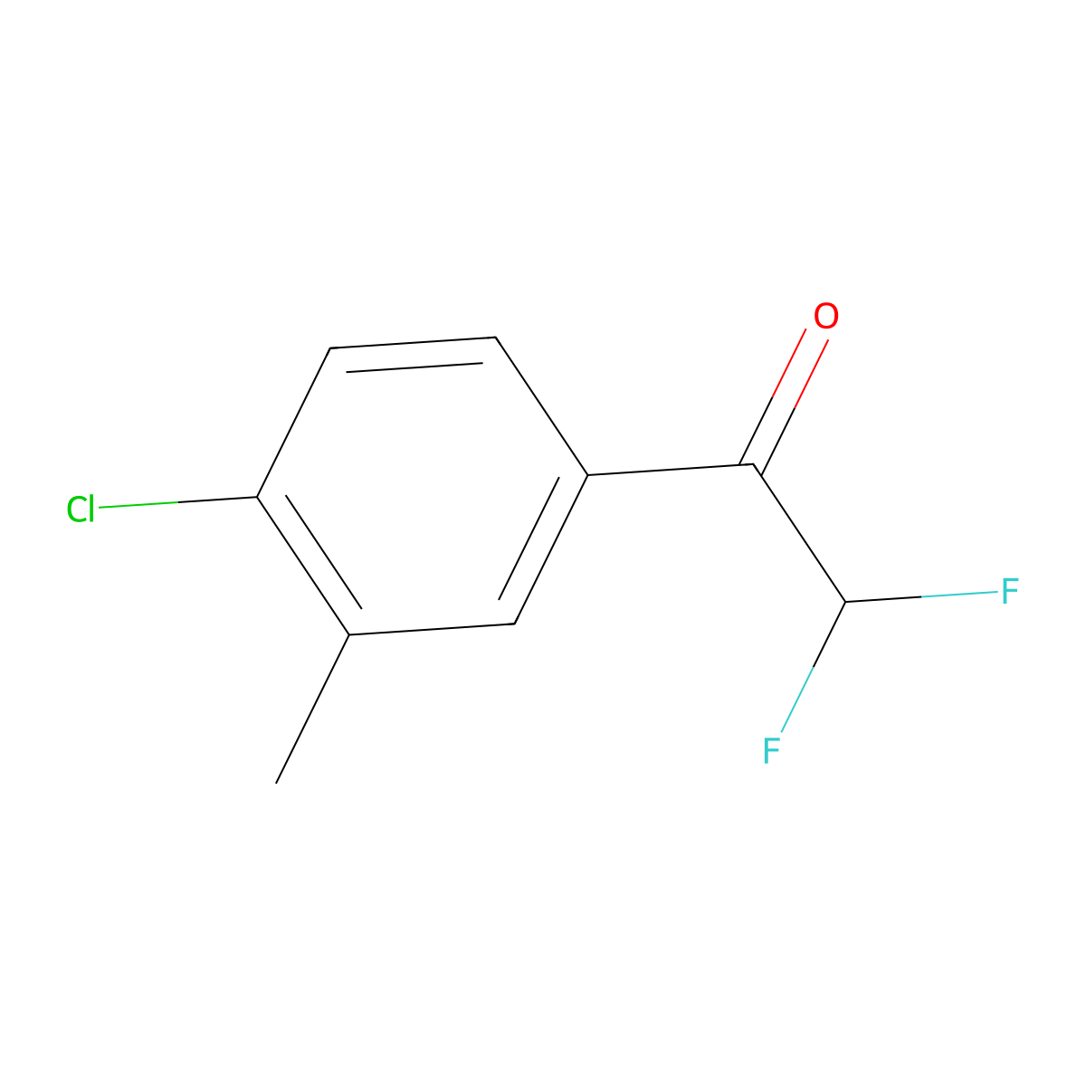 1-(4-Chloro-3-methylphenyl)-2,2-difluoroethanone molecular structure, CAS 1352232-00-8