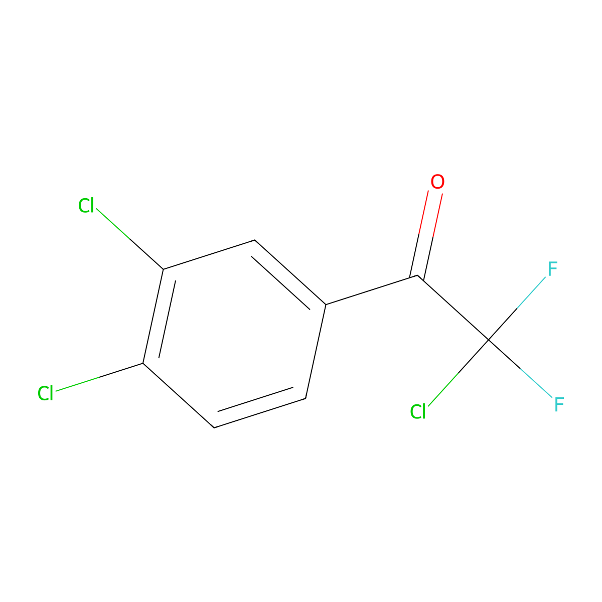 2-Chloro-1-(3,4-dichlorophenyl)-2,2-difluoroethanone molecular structure, CAS 1352232-04-2