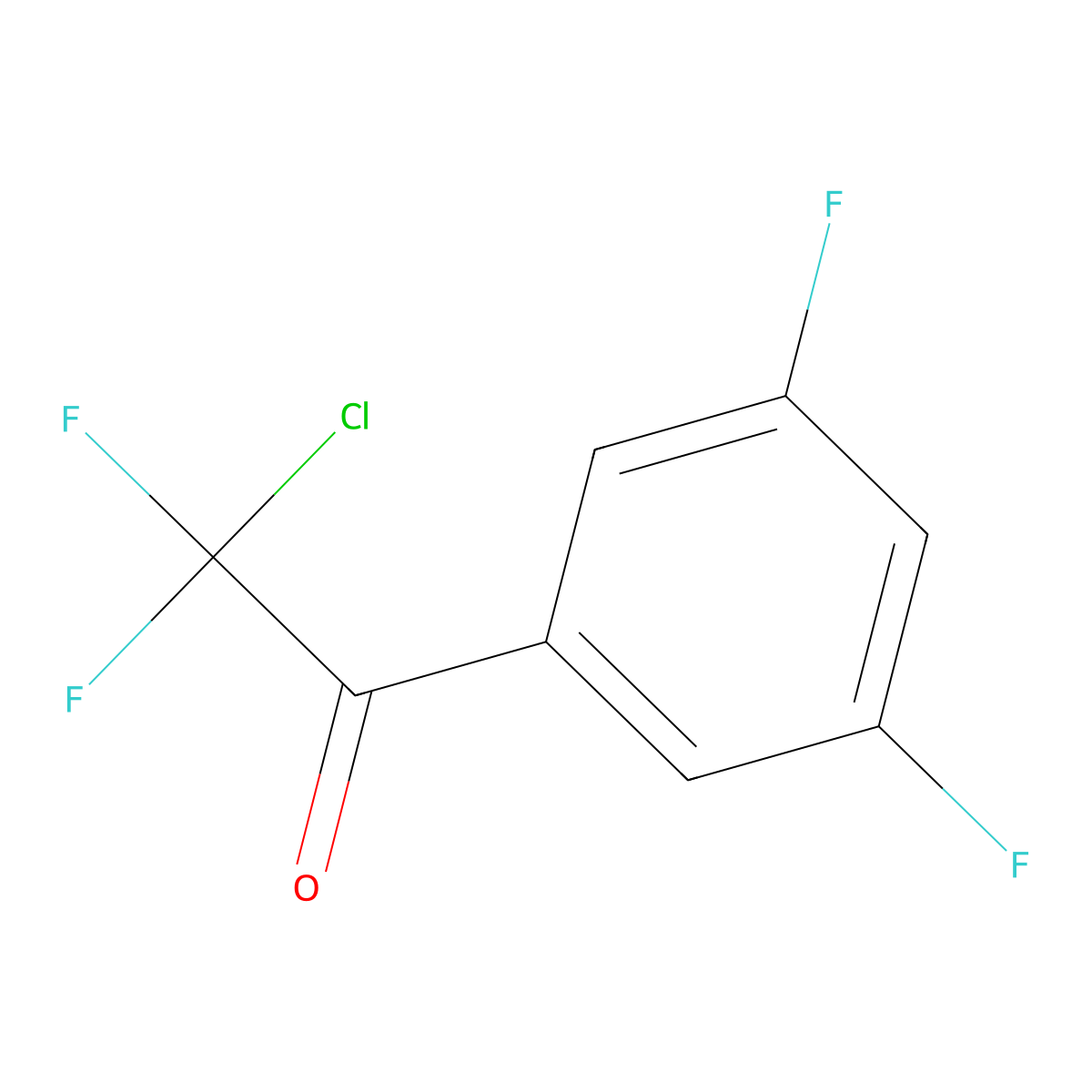 2-Chloro-1-(3,5-difluorophenyl)-2,2-difluoroethanone molecular structure, CAS 1352232-06-4