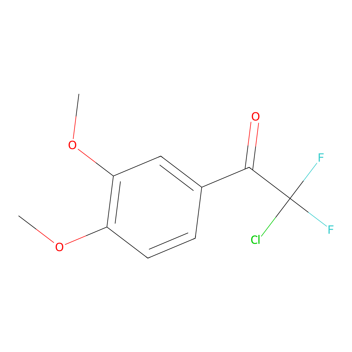 2-Chloro-1-(3,4-dimethoxyphenyl)-2,2-difluoroethanone molecular structure, CAS 1352232-11-1