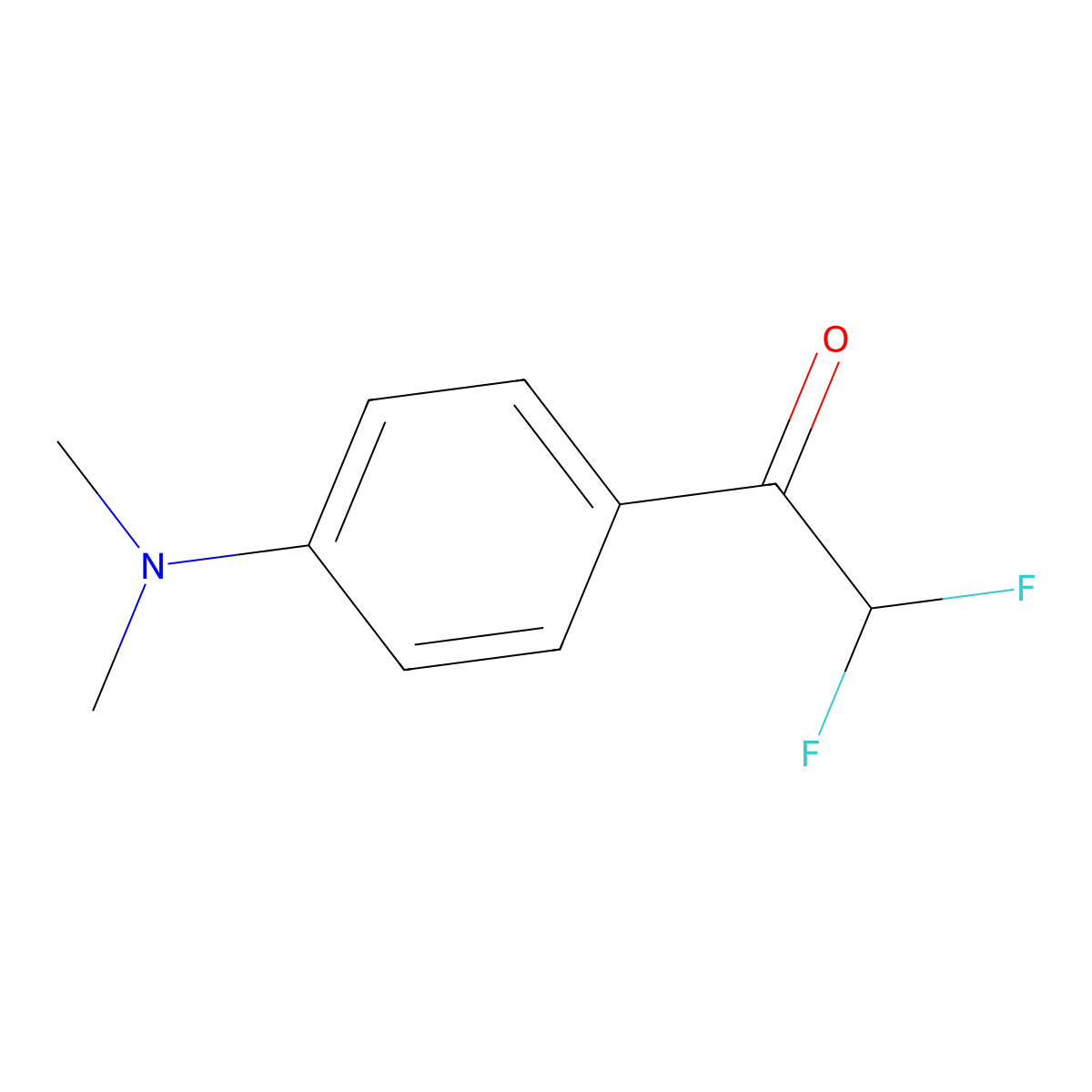 1-(4-Dimethylaminophenyl)-2,2-difluoroethanone molecular structure, CAS 1352232-17-7