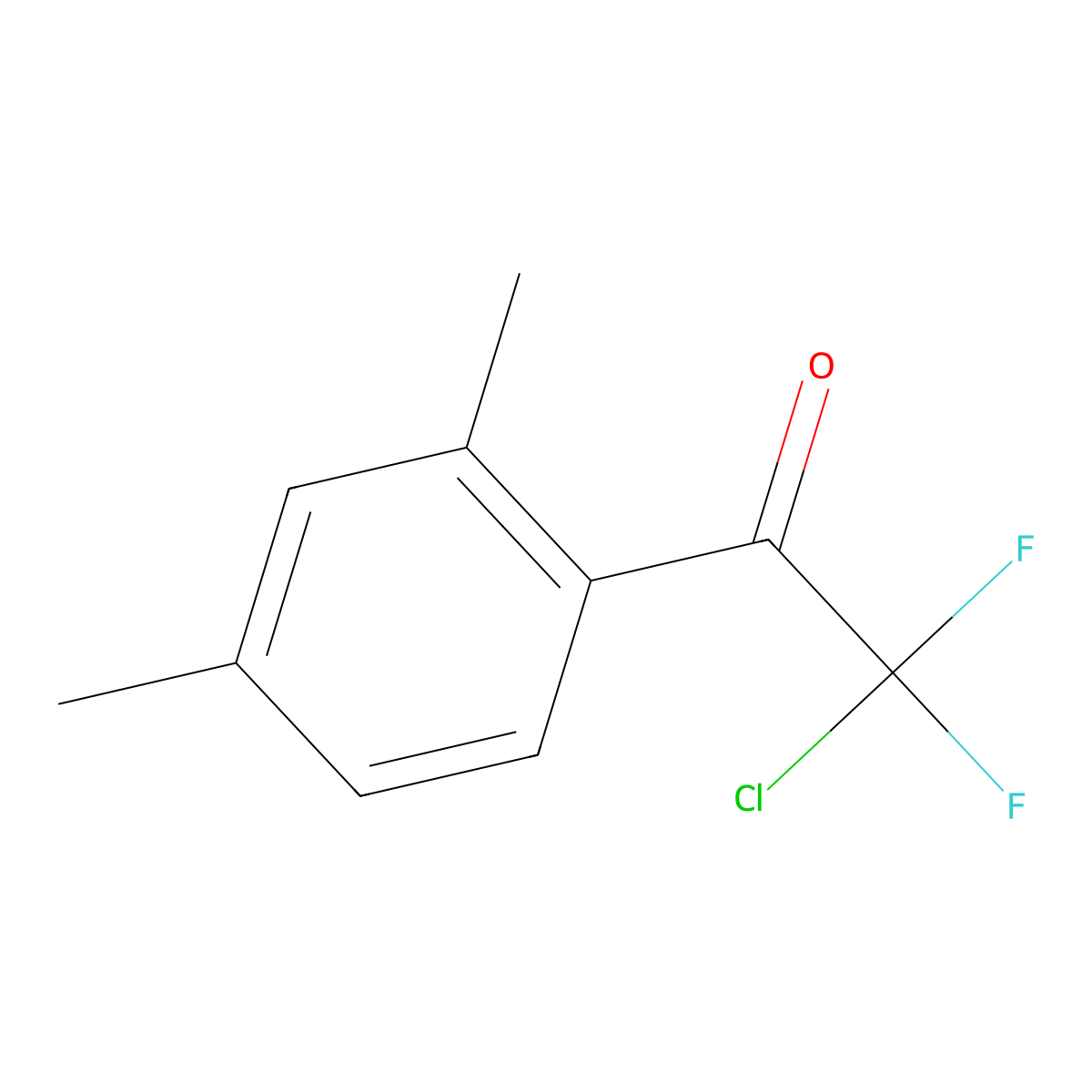 2-Chloro-1-(2,4-dimethylphenyl)-2,2-difluoroethanone molecular structure, CAS 1352232-22-4