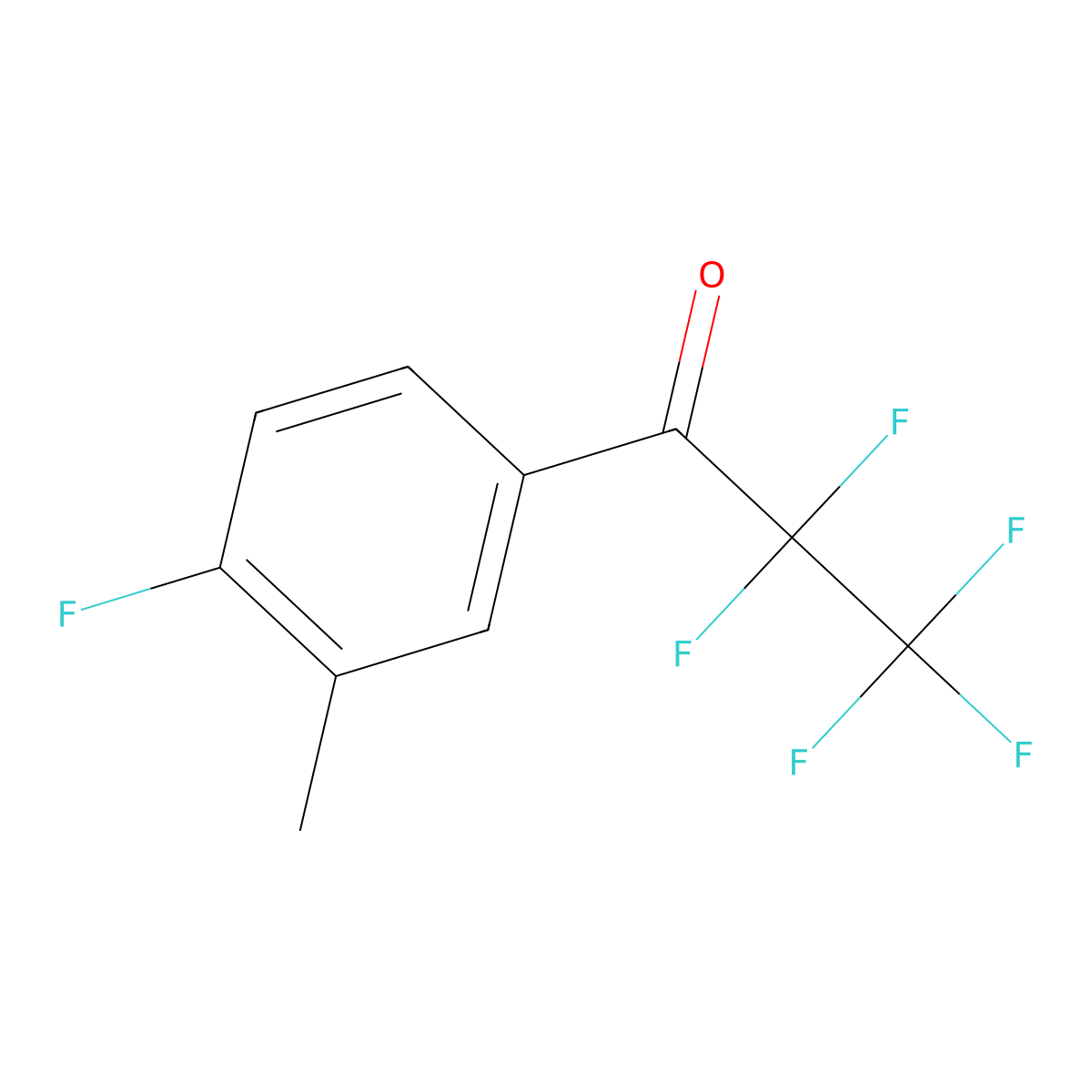 3'-Methyl-2,2,3,3,3,4'-hexafluoropropiophenone molecular structure, CAS 1352232-42-8
