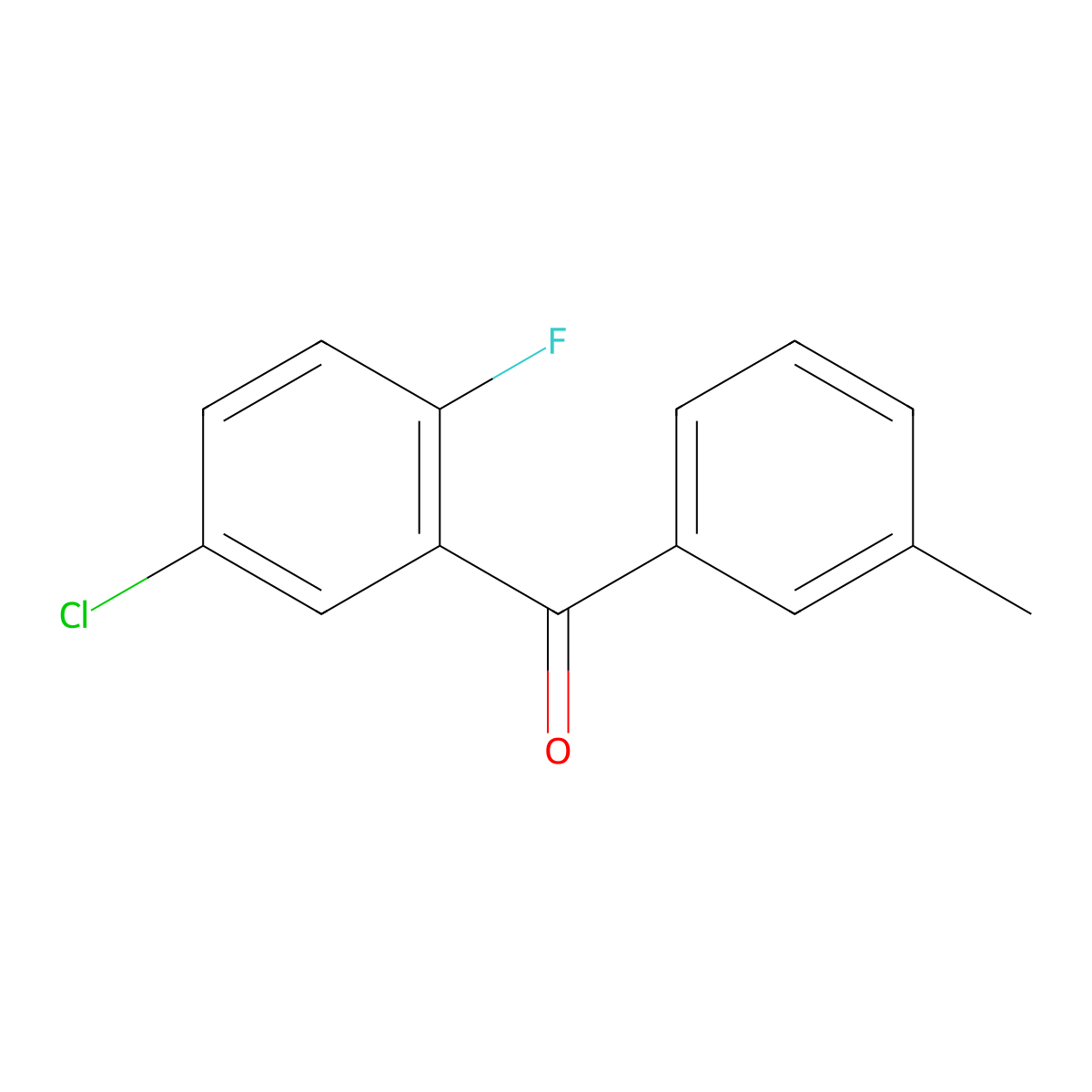 Methanone, (5-chloro-2-fluorophenyl)(3-methylphenyl)- molecular structure, CAS 1352232-56-4