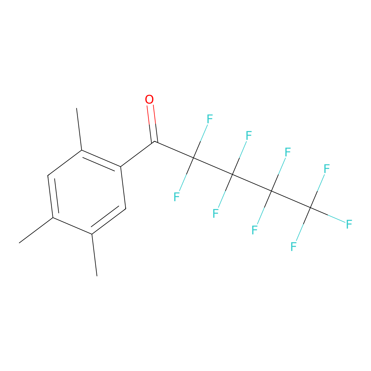 2,2,3,3,4,4,5,5,5-Nonafluoro-1-(2,4,5-trimethylphenyl)pentan-1-one molecular structure, CAS 1352232-72-4