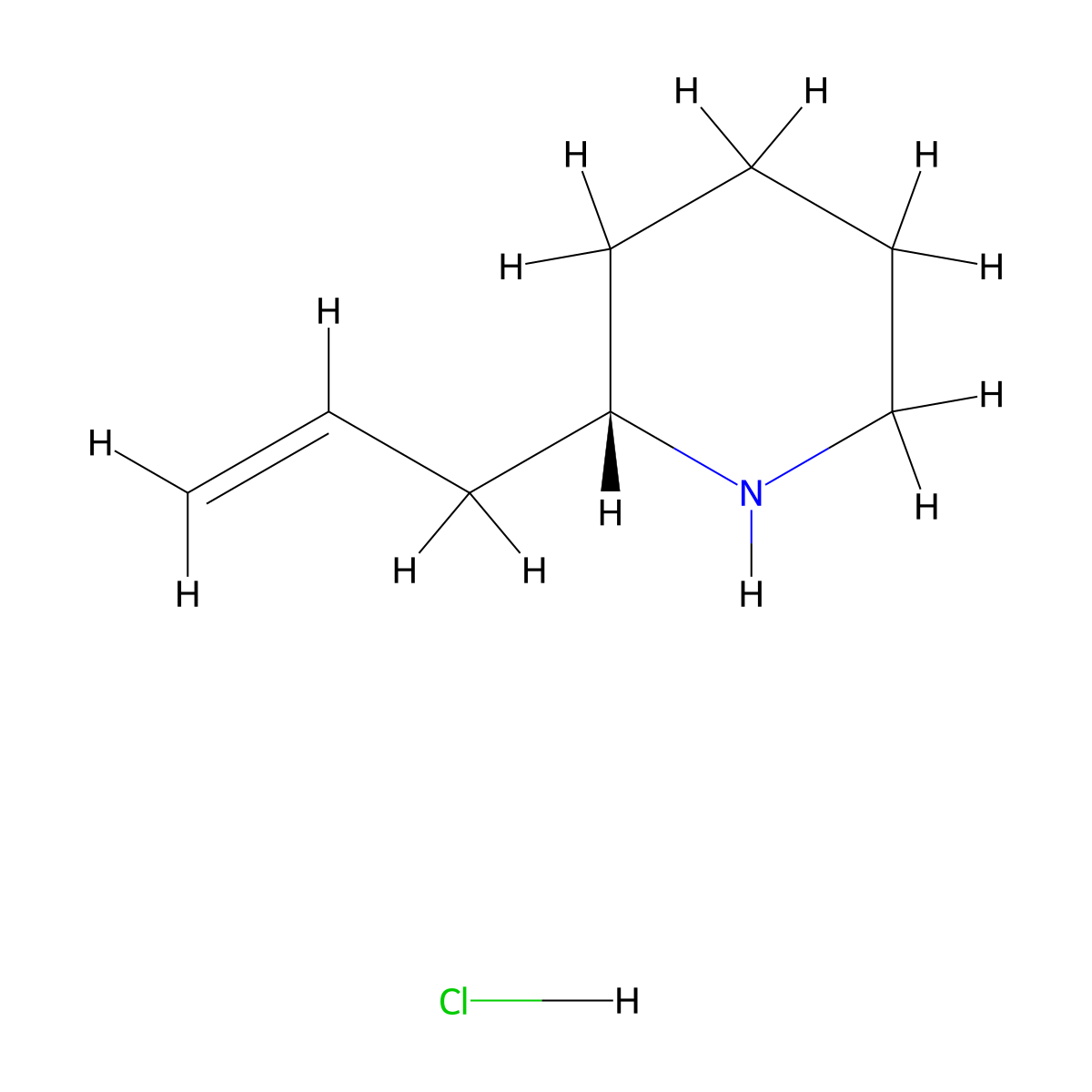 (S)-2-Allylpiperidine hcl molecular structure, CAS 1352232-87-1
