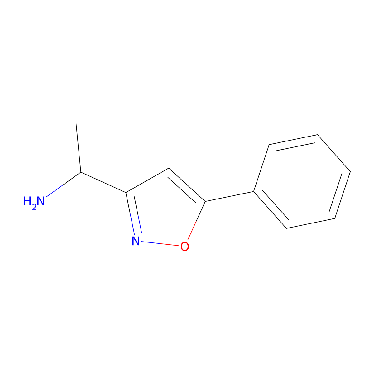 1-(5-Phenyl-1,2-oxazol-3-yl)ethan-1-amine molecular structure, CAS 1352235-03-0