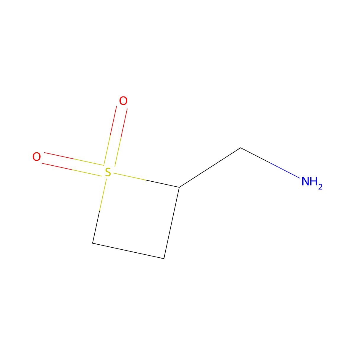 (1,1-Dioxothietan-2-yl)methanamine molecular structure, CAS 1352242-96-6