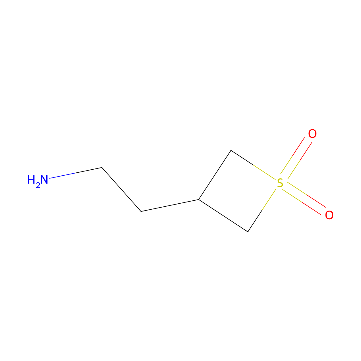 3-(2-Aminoethyl)thietane 1,1-dioxide molecular structure, CAS 1352242-98-8