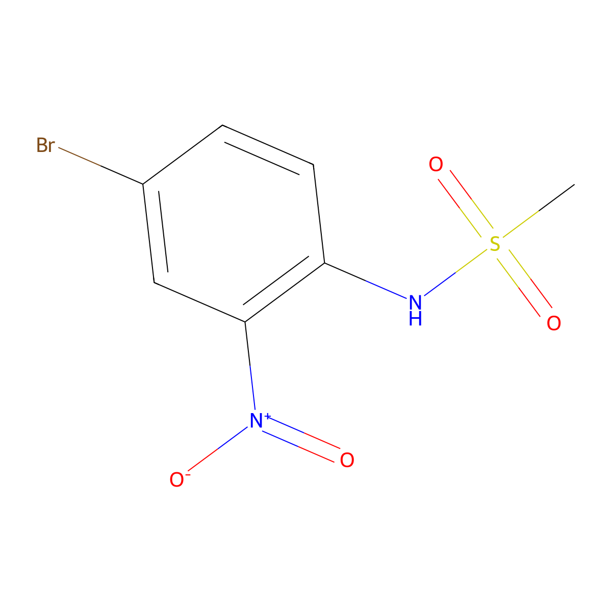 N-(4-bromo-2-nitrophenyl)methanesulfonamide molecular structure, CAS 1352244-85-9
