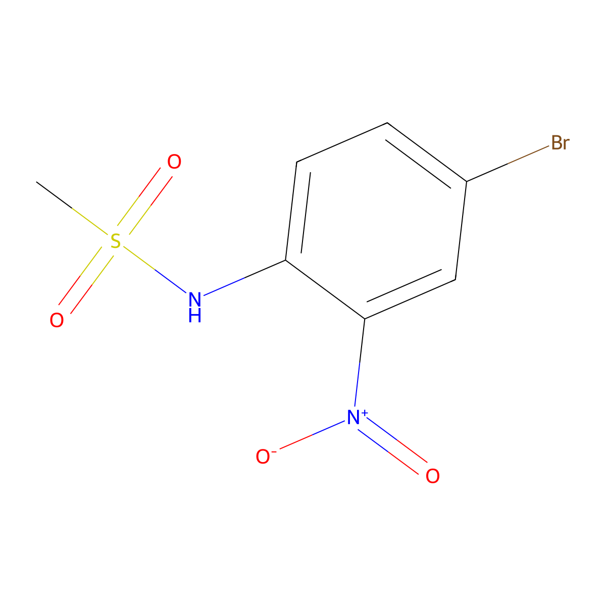 N-(4-bromo-2-nitrophenyl)methanesulfonamide molecular structure, CAS 1352244-85-9