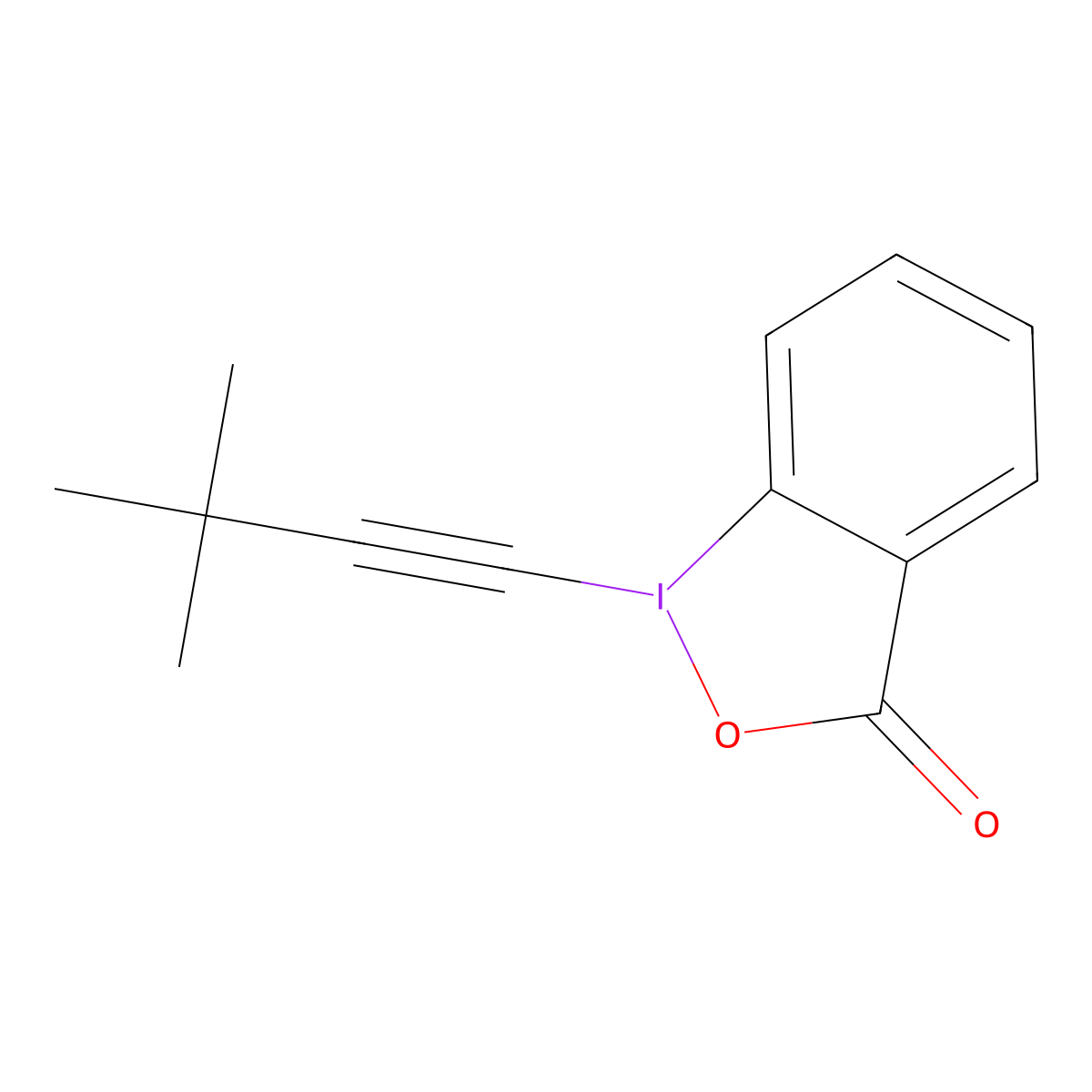 1-[3,3-Dimethylbutynyl]-1,2-benziodoxol-3(1H)-one molecular structure, CAS 135226-09-4