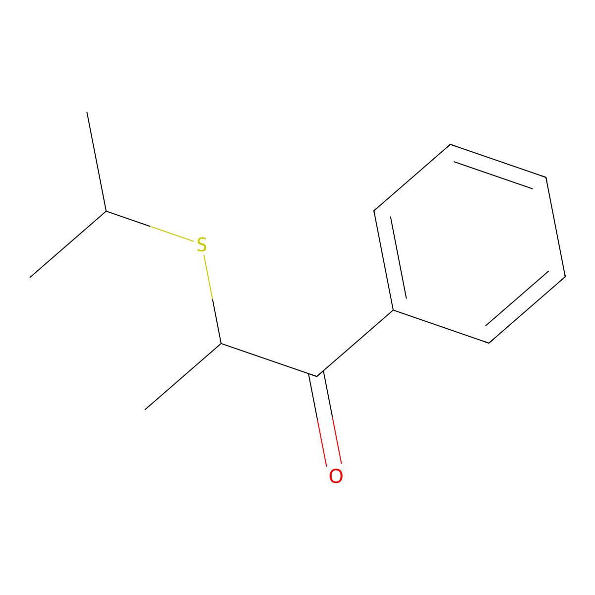 2-(Isopropylthio)-1-phenylpropan-1-one molecular structure, CAS 135227-00-8