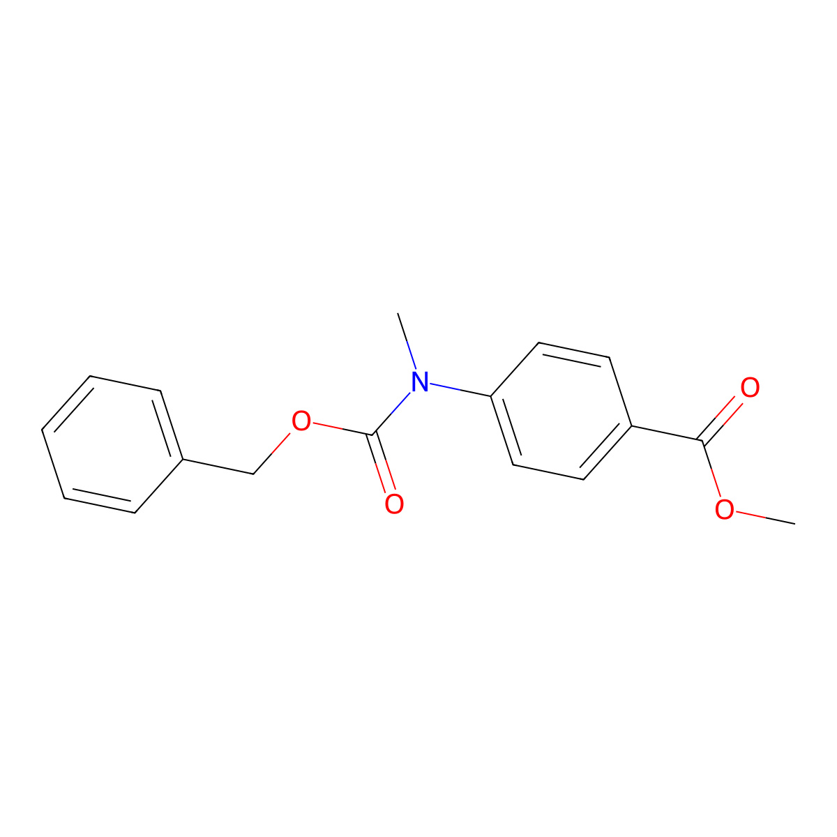 Methyl 4-(((benzyloxy)carbonyl)(methyl)amino)benzoate molecular structure, CAS 1352296-08-2