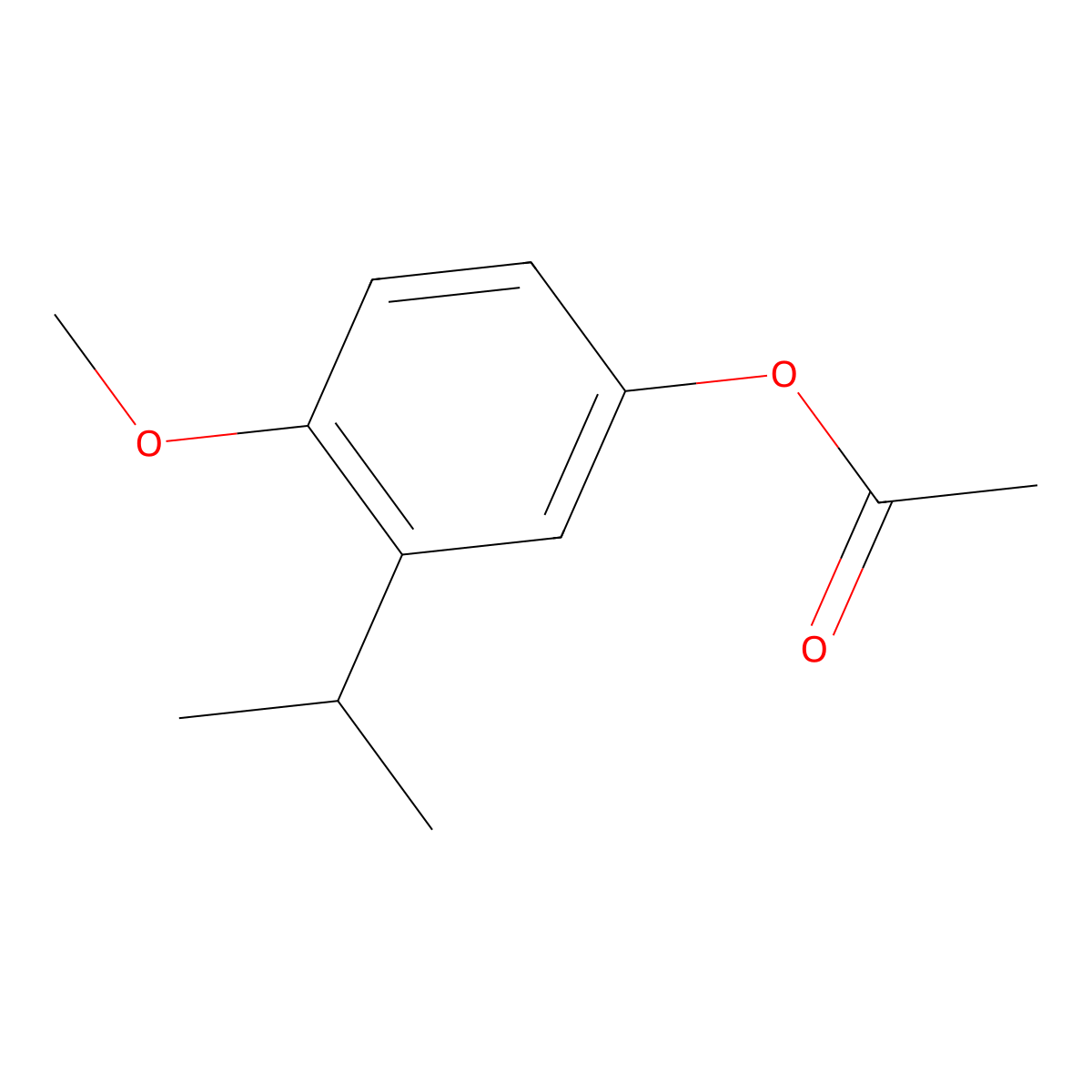Phenol, 4-methoxy-3-(1-methylethyl)-, 1-acetate molecular structure, CAS 13523-63-2