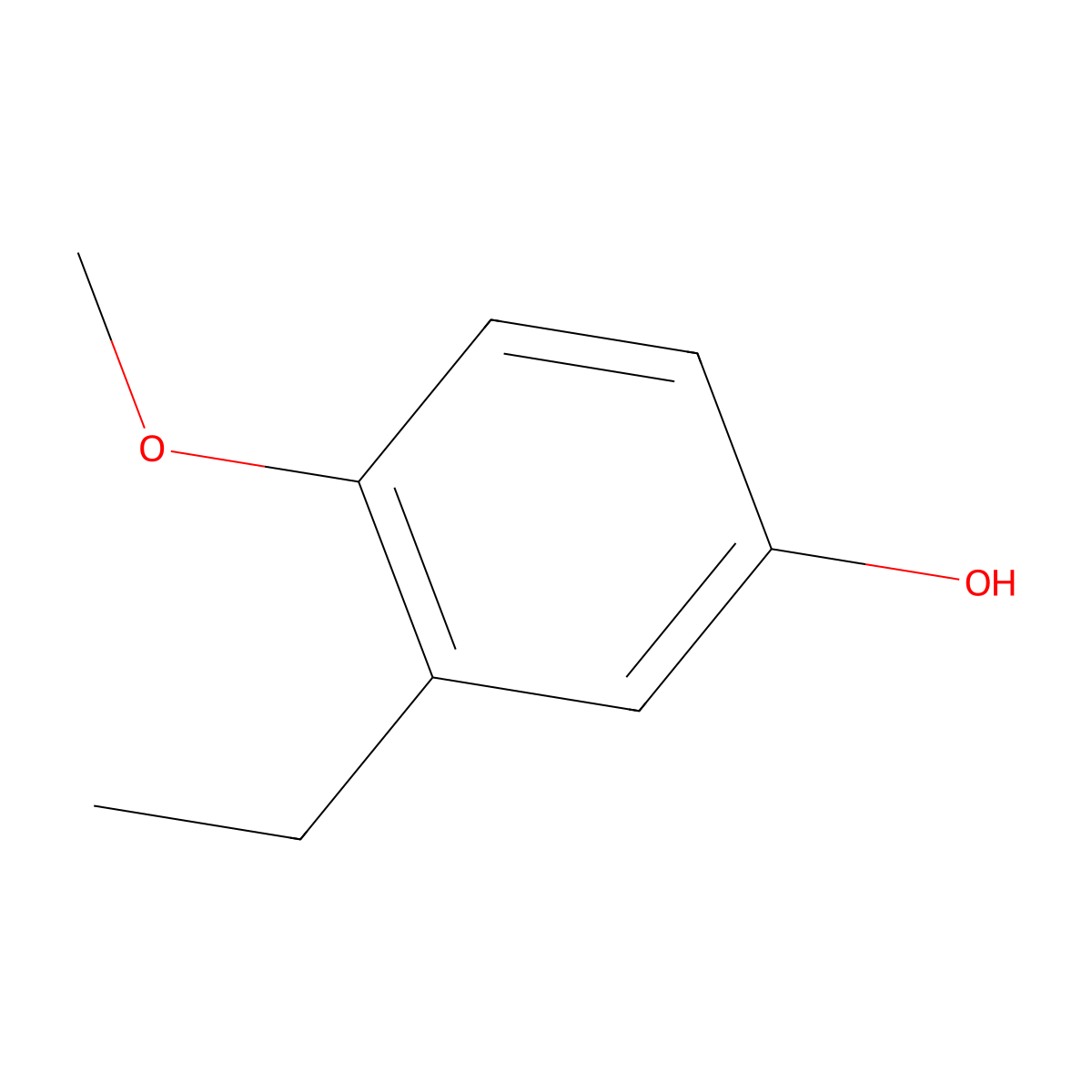 3-Ethyl-4-methoxyphenol molecular structure, CAS 13523-64-3