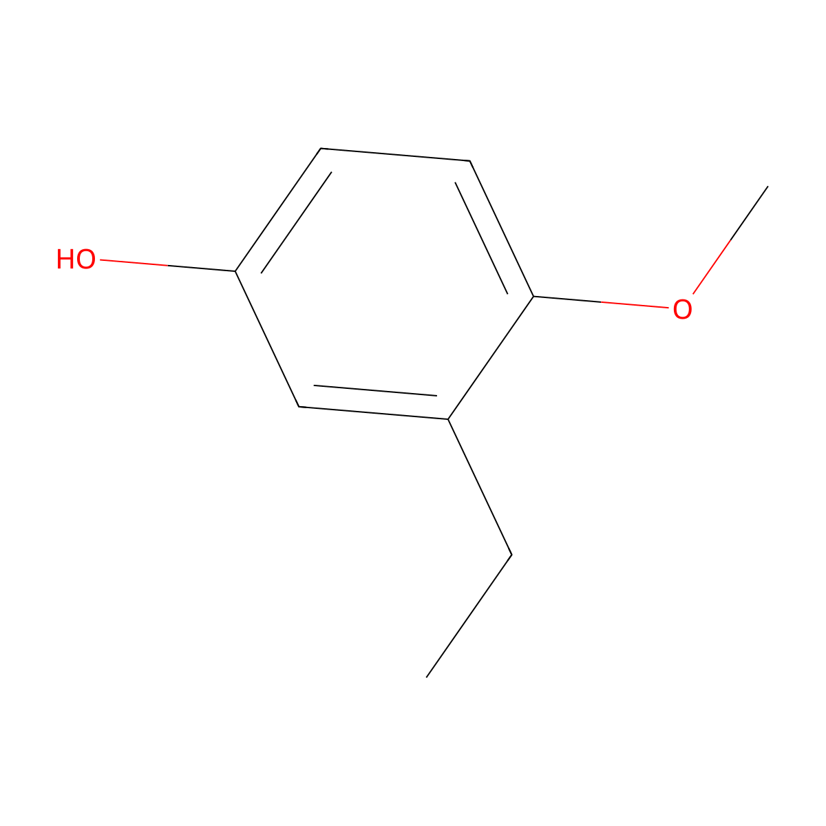 3-Ethyl-4-methoxyphenol molecular structure, CAS 13523-64-3