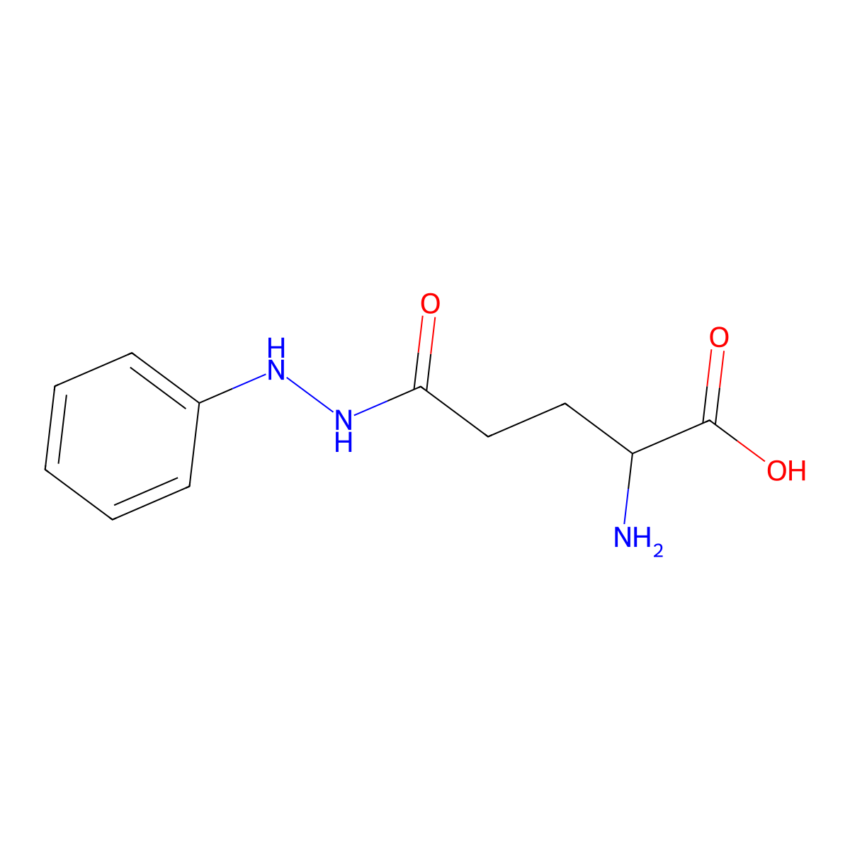 L-Glutamic acid, 5-(2-phenylhydrazide) molecular structure, CAS 13523-75-6