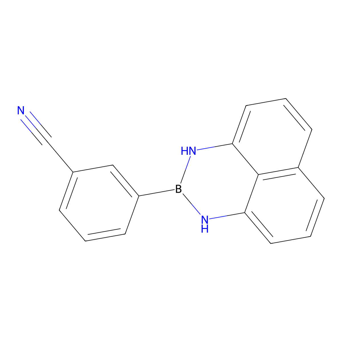 3-(1H-Naphtho[1,8-DE][1,3,2]diazaborinin-2(3H)-YL)benzonitrile molecular structure, CAS 1352304-46-1