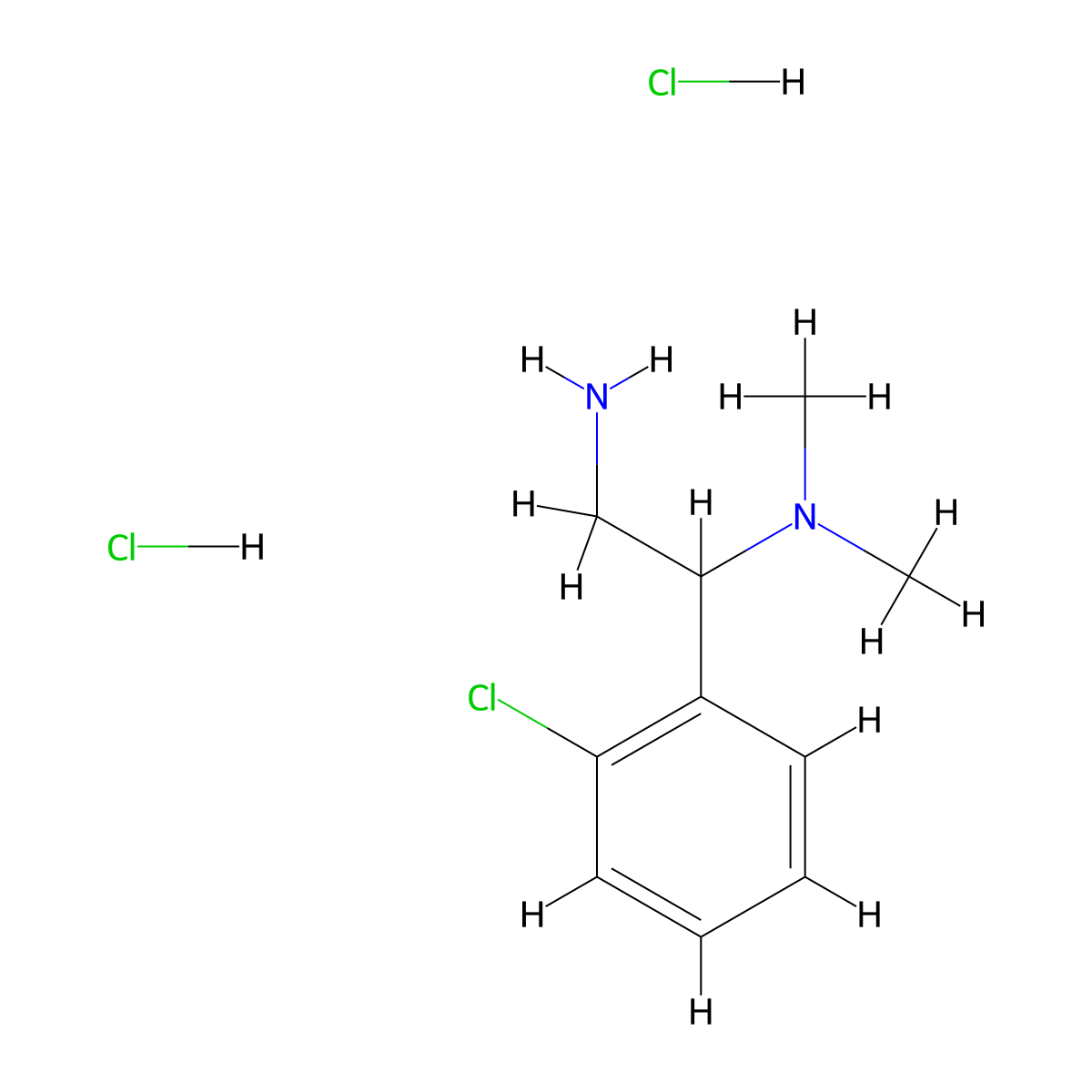 [2-Amino-1-(2-chlorophenyl)ethyl]dimethylamine .2hcl molecular structure, CAS 1352305-17-9