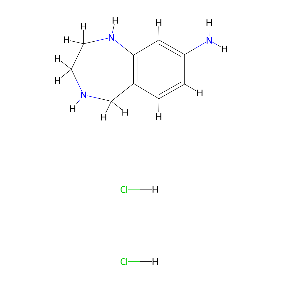 2,3,4,5-Tetrahydro-1H-benzo[E][1,4]diazepin-8-ylamine 2hcl molecular structure, CAS 1352305-18-0