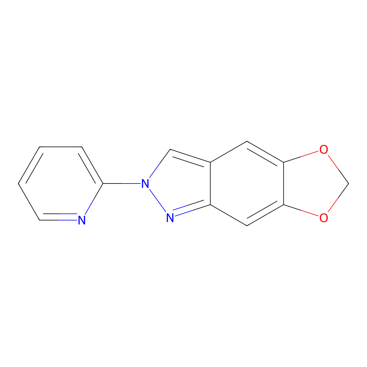 2-(Pyridin-2-YL)-2H-[1,3]dioxolo[4,5-F]indazole molecular structure, CAS 1352305-23-7