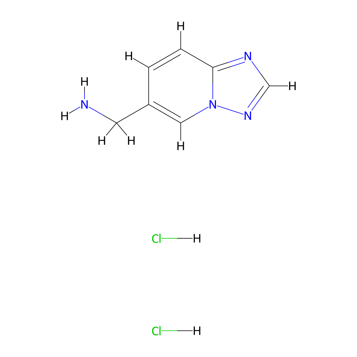 {[1,2,4]Triazolo[1,5-a]pyridin-6-yl}methanamine dihydrochloride molecular structure, CAS 1352305-24-8